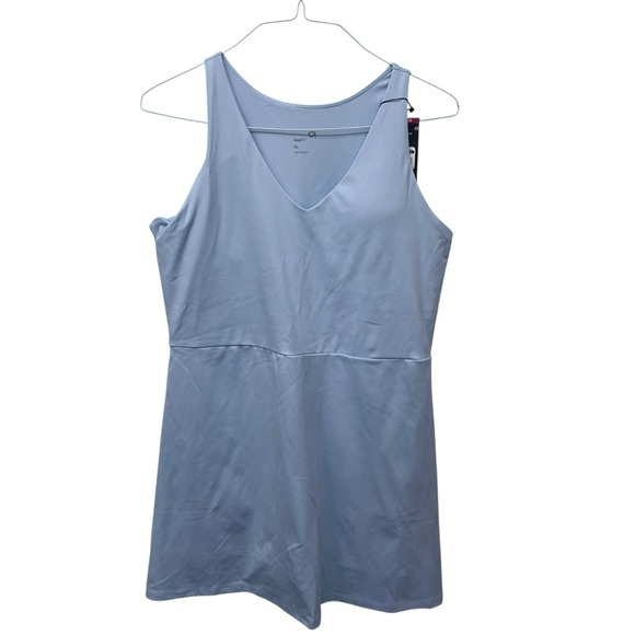 GAP Dresses & Skirts - NWT V-Neck Blue Athletic Dress/Skort Shelf Bra Has Pockets Size XL